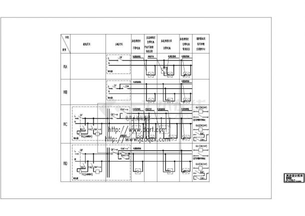 某多种应急照明电气原理设计CAD平面图纸-图一