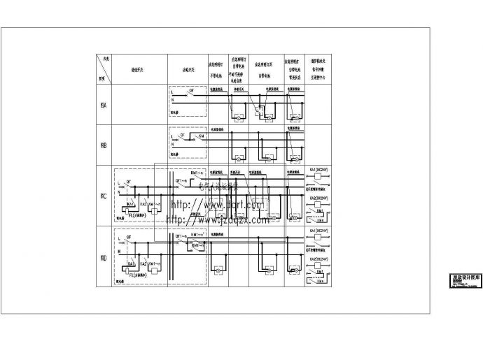某多种应急照明电气原理设计CAD平面图纸_图1