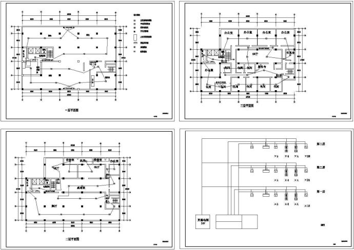 某娱乐城消防控制电气原理设计CAD平面图纸_图1