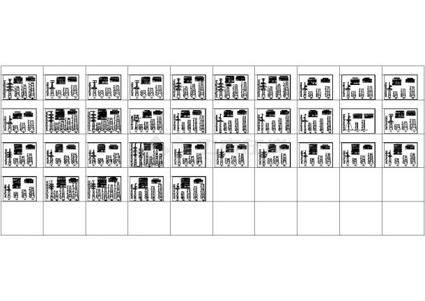 经典35-110KV铁塔设计cad施工图图集（标注详细，种类齐全）-图一