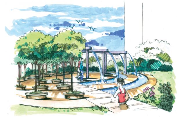 金海国际花园小区景观设计方案图-图一