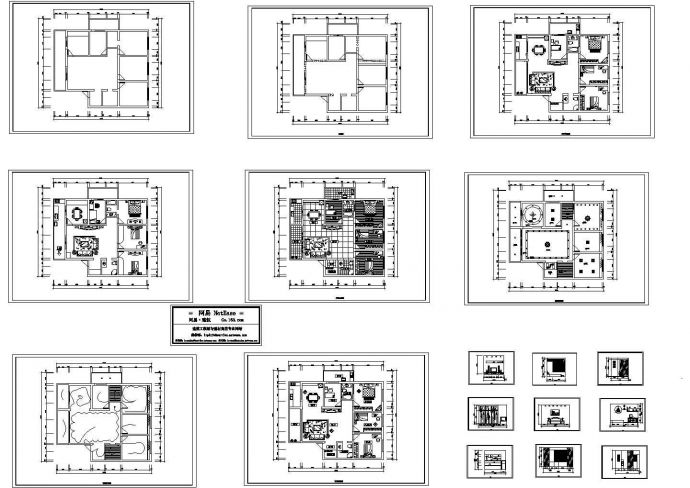 某别墅经典家装设计CAD图纸_图1
