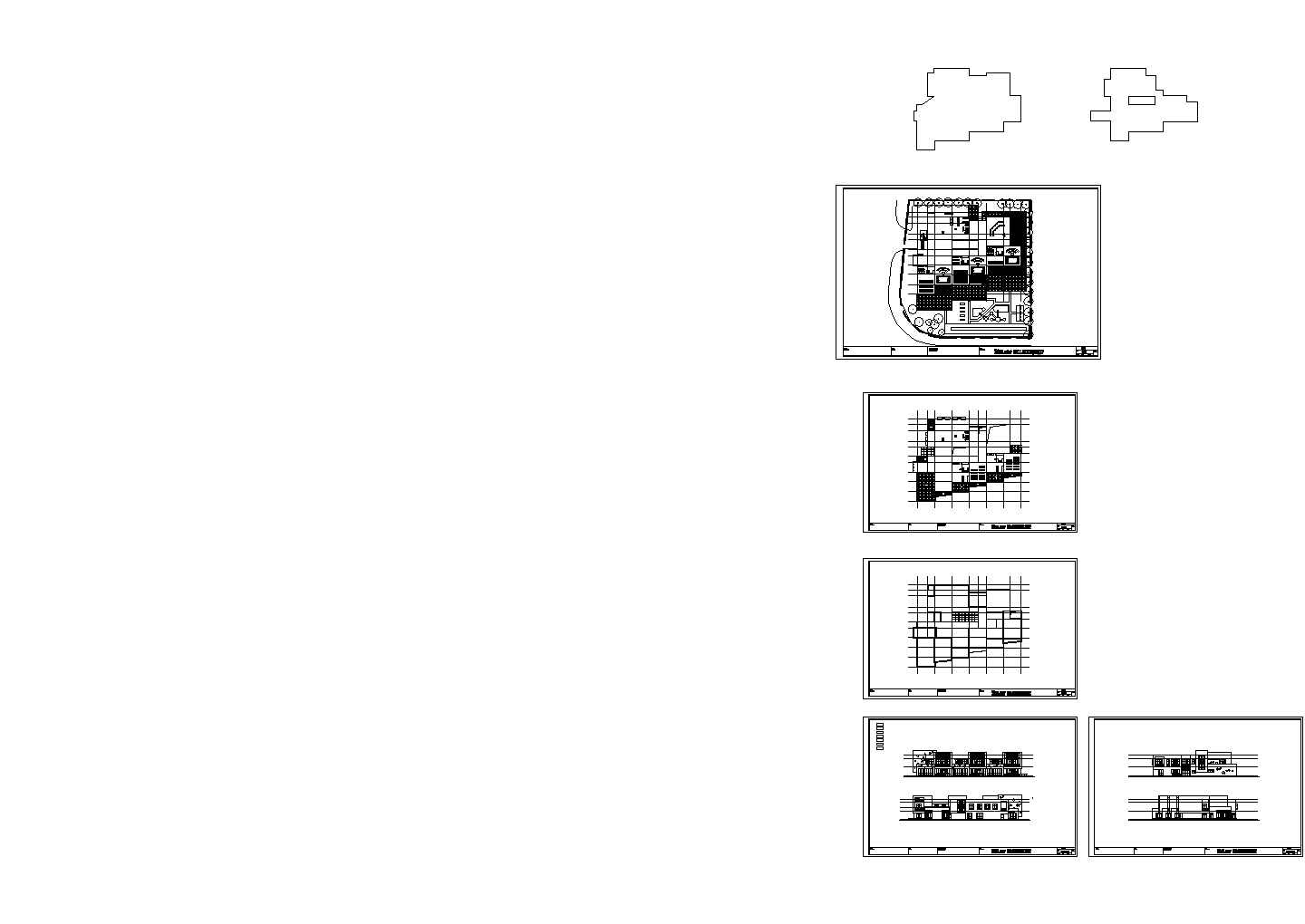 某6班双层托儿所建筑设计CAD施工图（含托儿所屋顶平面设计）