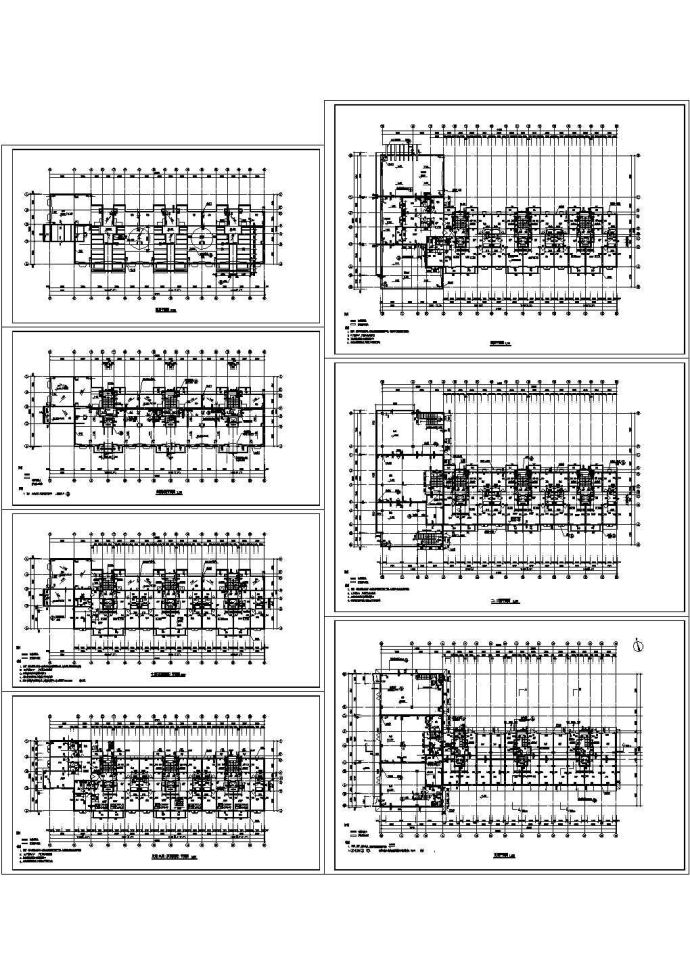 十层小区住宅楼建筑设计CAD施工图（含电梯机房平面设计）_图1