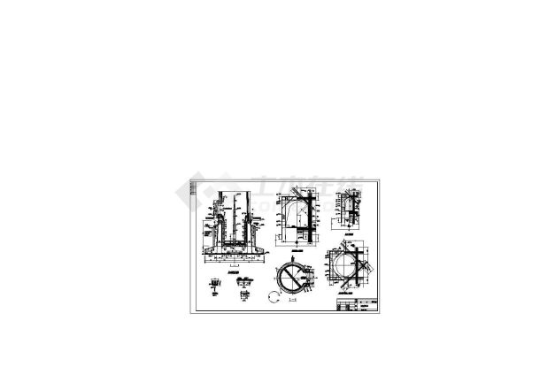 某烟囱结构详细设计cad施工图-图一