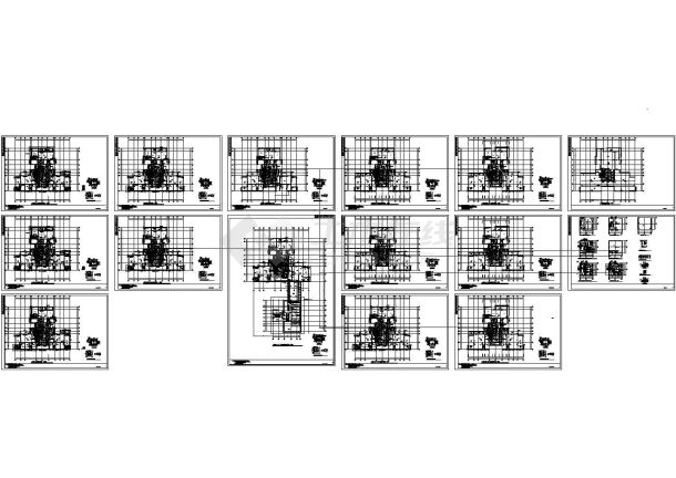 广东六十一层住宅楼消防系统设计全套施工cad图纸-图一