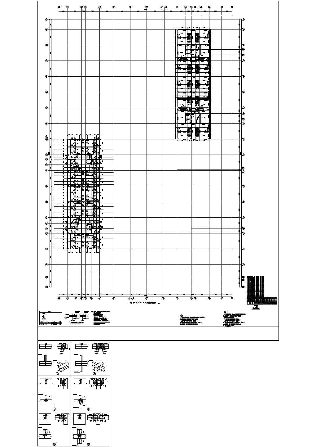 某公寓LOFT夹层钢结构施工CAD图