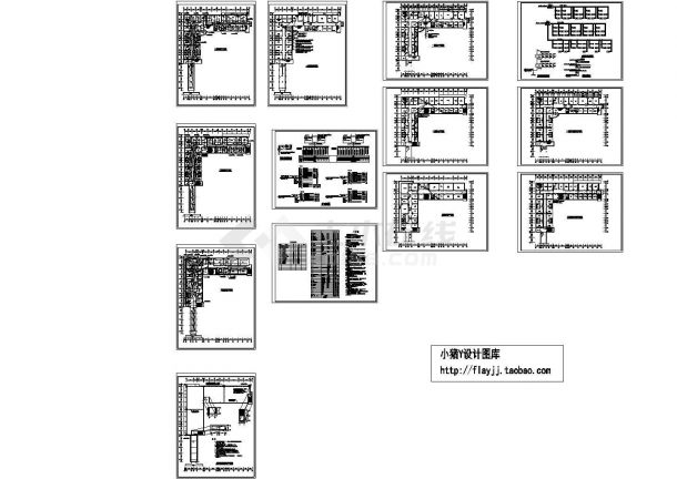 3层L型沭阳县医院综合楼电气系统设计施工cad图纸，共十三张-图一