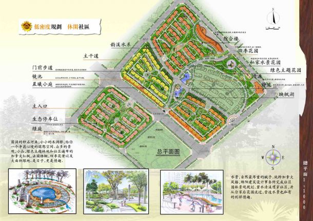 花园式居住区景观设计方案图-图二