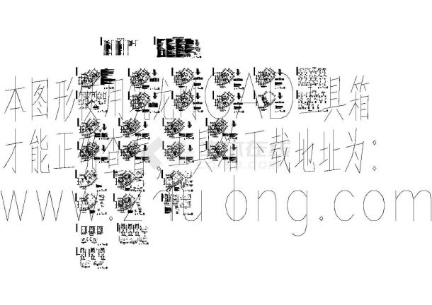 某11层框架剪力墙结构住宅结构cad施工图-图二