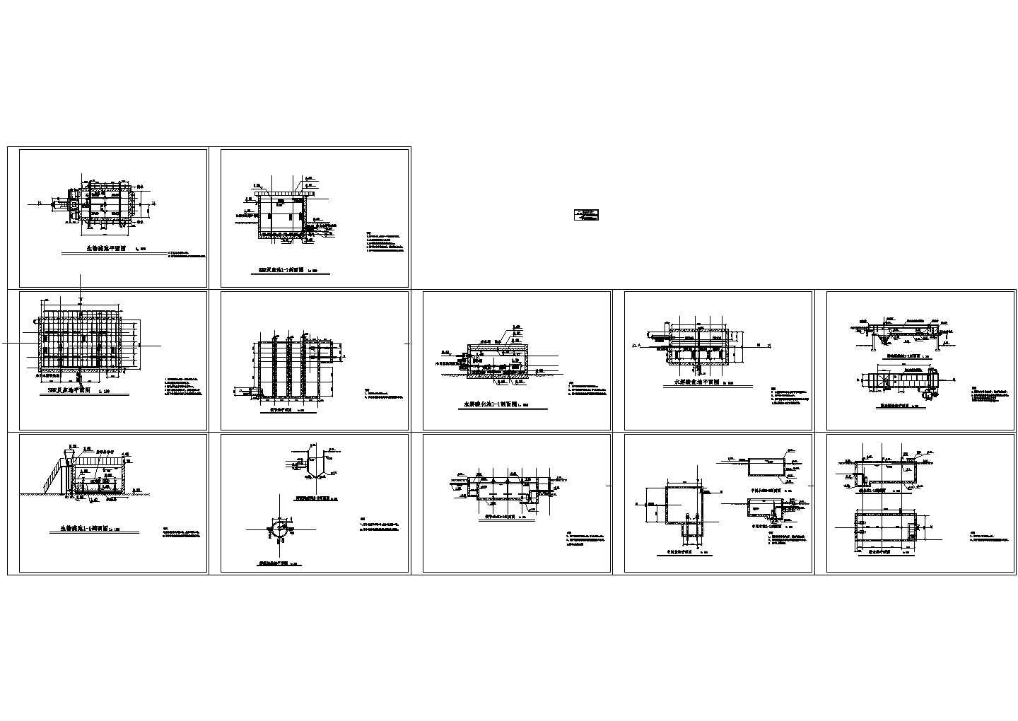 某600立方米大型禽类屠宰场废水处理工程设计CAD图
