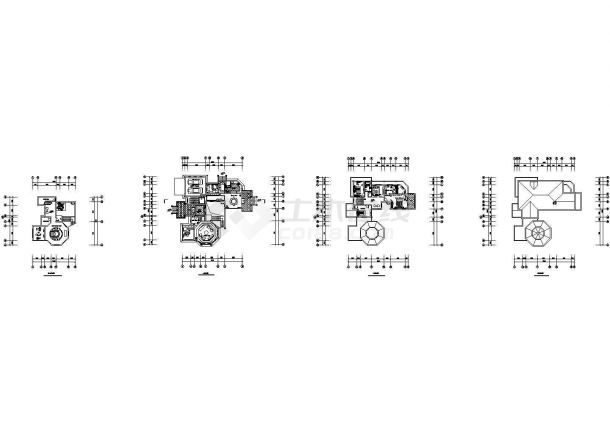某地欧式四季生态别墅建筑设计cad图【CAD平立剖 1JPG外观效果图】-图二