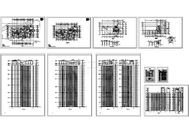 重庆某高层建筑施工图全套-图一