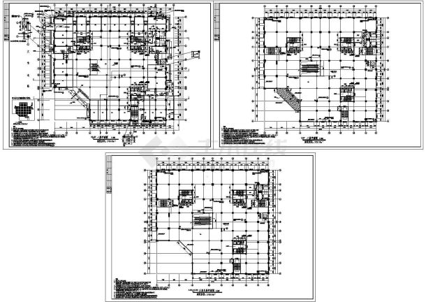 旅顺某多层商场建筑施工cad图纸-图一