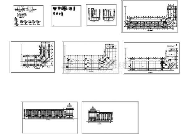 某5层大厦建筑设计CAD图纸（含2层地下室设计）-图一