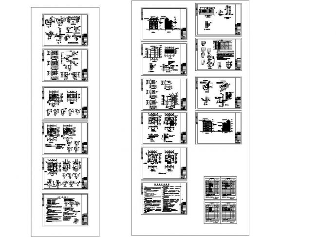 四层复式别墅建筑结构设计CAD图纸_图1