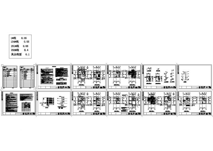 三层豪华别墅水电设计CAD图_图1