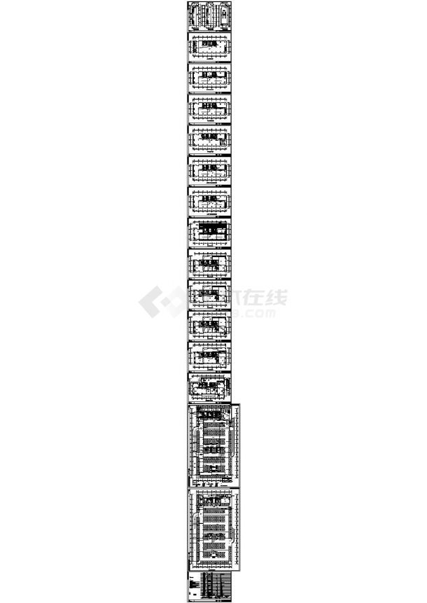 办公楼设计_[安徽]超高层办公楼强弱电全套施工cad图纸（楼宇智能控制系统、集中空调系统）-图一