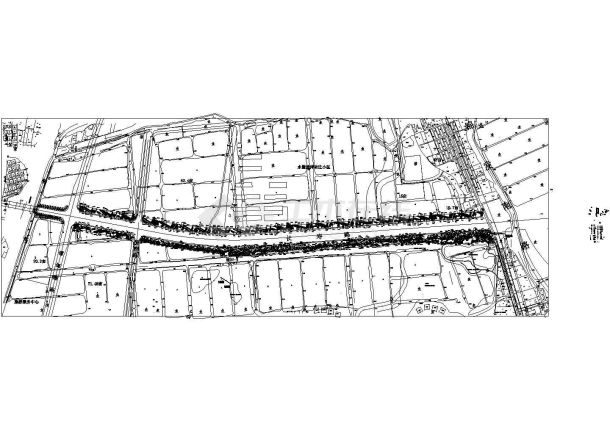 某市政道路标准段景观设计方案CAD图-图一