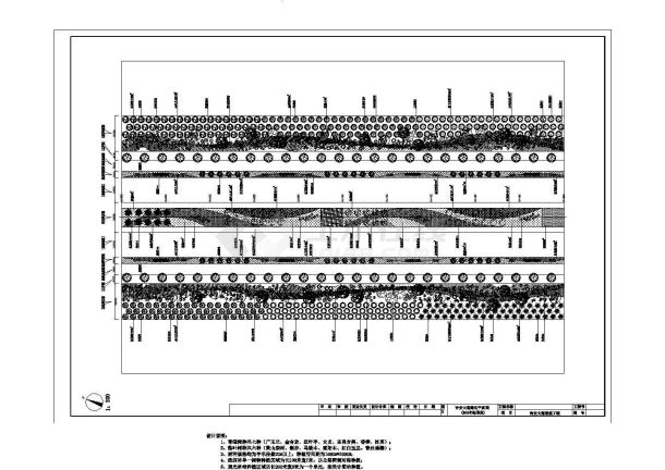 某吉安大道绿化平面设计CAD图-图一