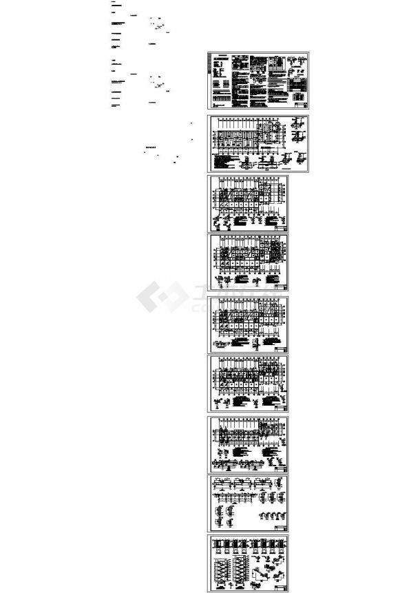 某8层砖混住宅结构CAD设计图-图二