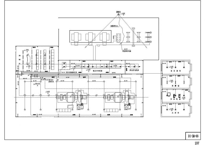 电站平面布置全套非常标准设计cad图纸_图1