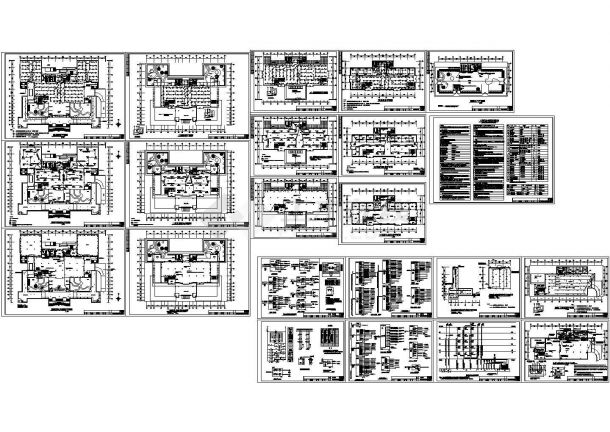 某多层图书馆配电设计cad全套电气施工图（含设计说明，含空调设计）-图一