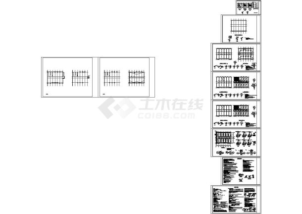 四层条形基础现浇板砖混宿舍结构施工图-图一