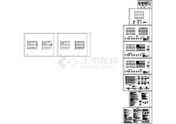 四层条形基础现浇板砖混宿舍结构施工图-图二