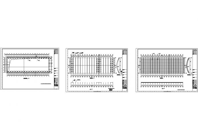 新疆某农贸市场钢结构方案设计CAD图_图1