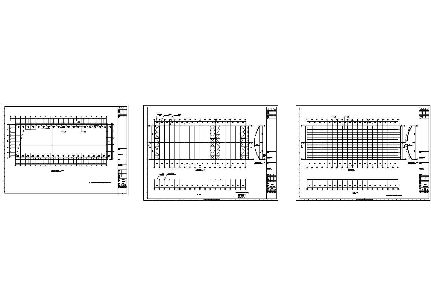 新疆某农贸市场钢结构方案设计CAD图