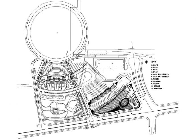 19720平方米四层长途汽车客运站带地下室设计cad图_图1