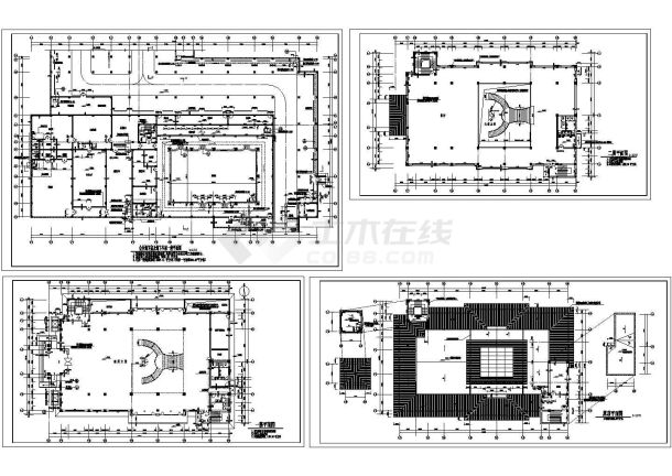 某市会所平面建筑设计施工图-图一