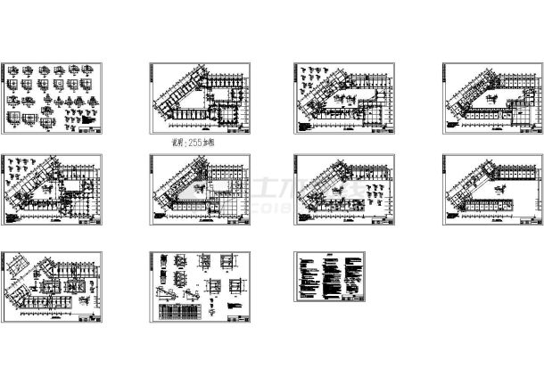 某三层砌体砖混建筑全套结构设计图-图一