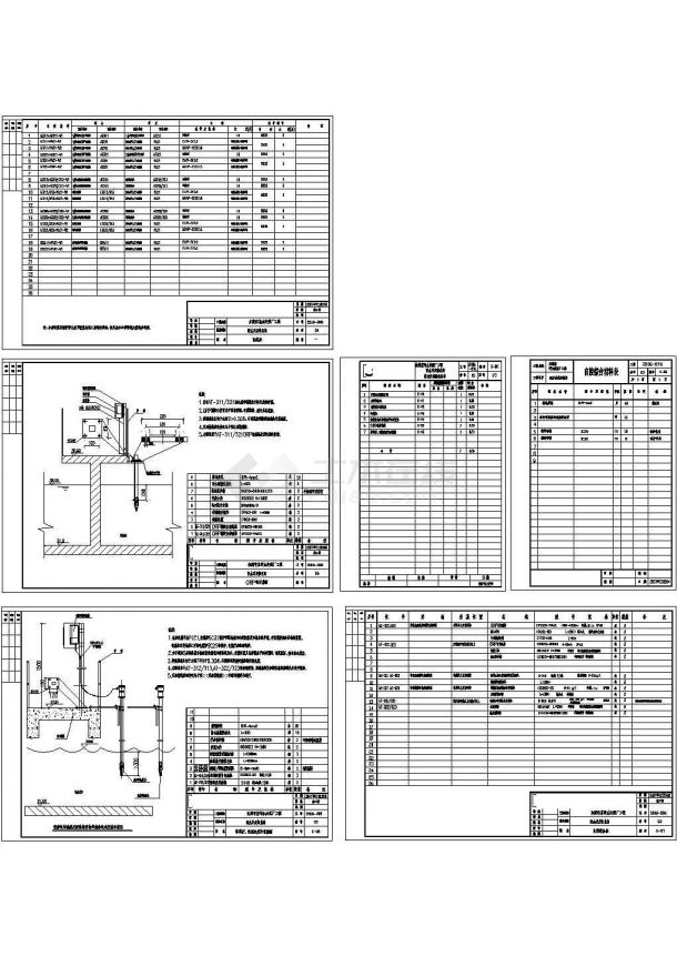 东莞市污水处理厂工程氧化沟自控仪表安装设计施工cad图，共五张-图一