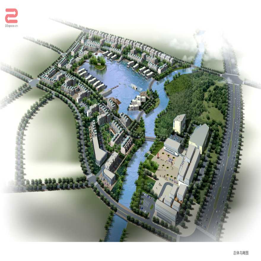 上海青浦北竿山商业文化中心规划方案-图二