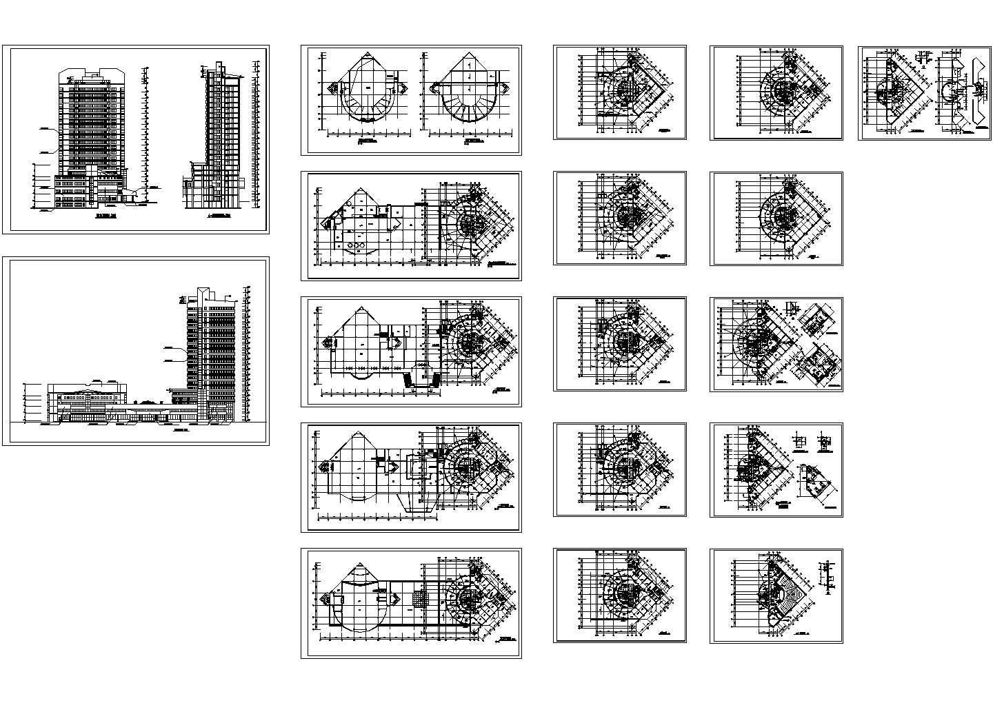 某市二十二层大酒店建筑方案施工图