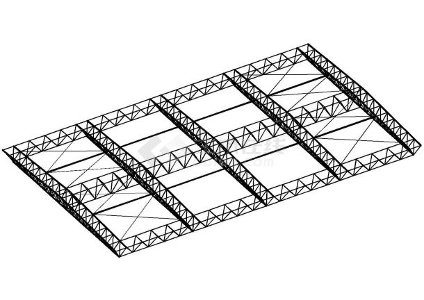 会所管桁架屋面工程结构施工图纸-图一