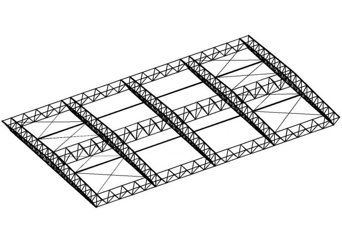 会所管桁架屋面工程结构施工图纸_图1