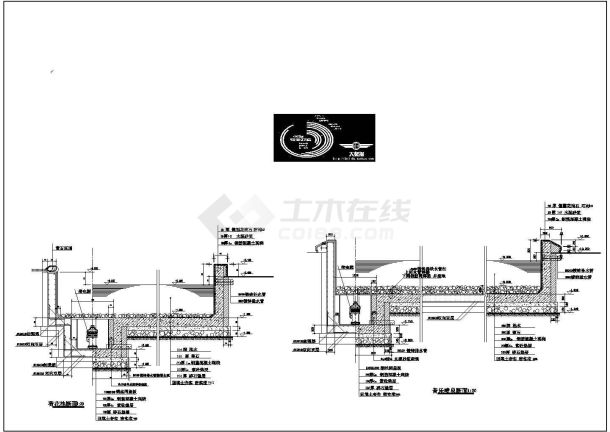 广场音乐喷泉CAD施工详图-图一