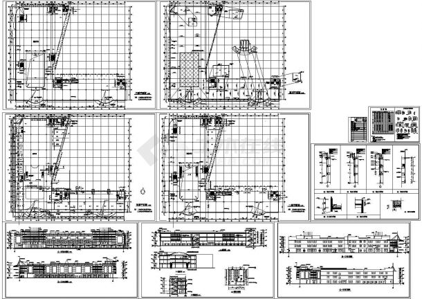 某市大型商业广场建筑设计施工图-图一
