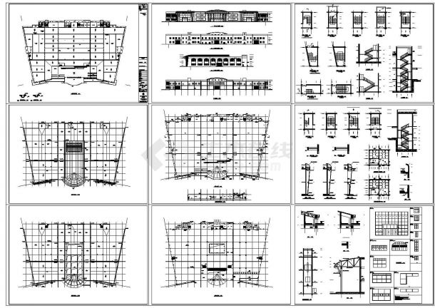 某市大型超市建筑设计施工平面图-图一