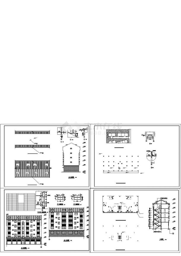 五层私人住宅楼建筑设计CAD施工图（含隔热层设计）-图一