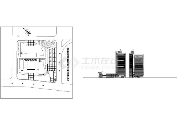 无锡工商局大楼全套建筑设计cad施工图（甲级设计院设计）-图二