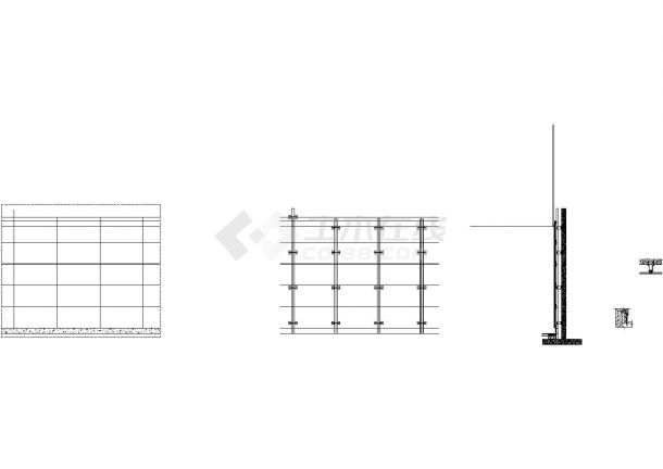 某装修工程墙体干挂铝板详细cad节点详图（甲级院设计）-图二