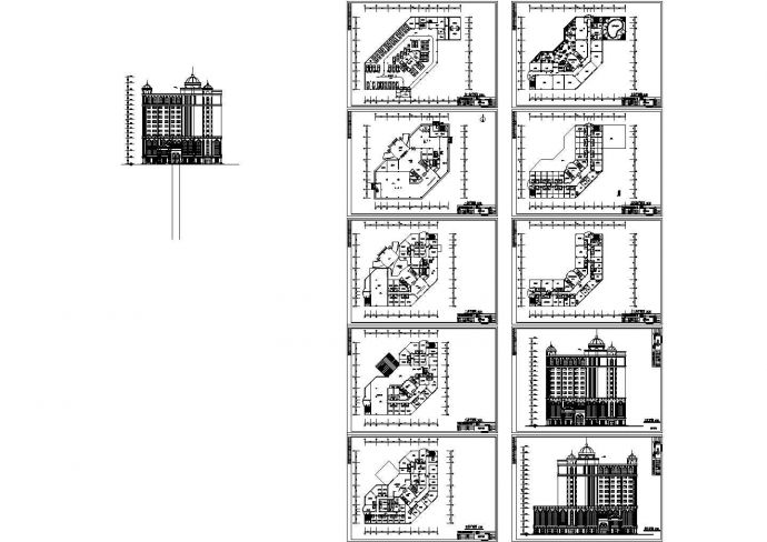 某市大酒店建筑设计方案施工图_图1