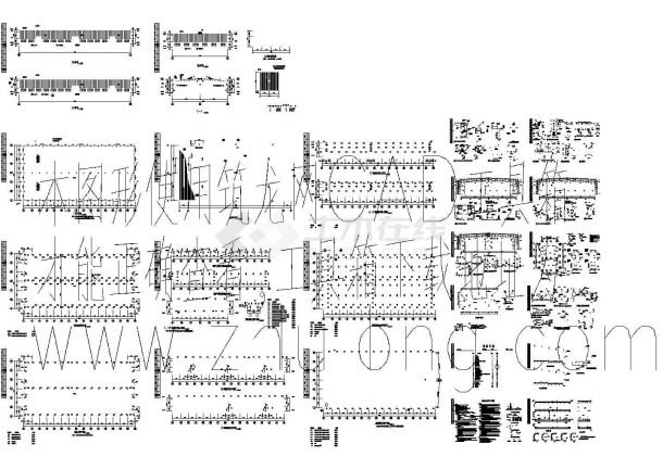 某2X22.5m跨单层轻钢结构厂房详细cad设计施工图-图二