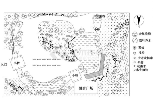 某大型公园绿化设计CAD图-图一