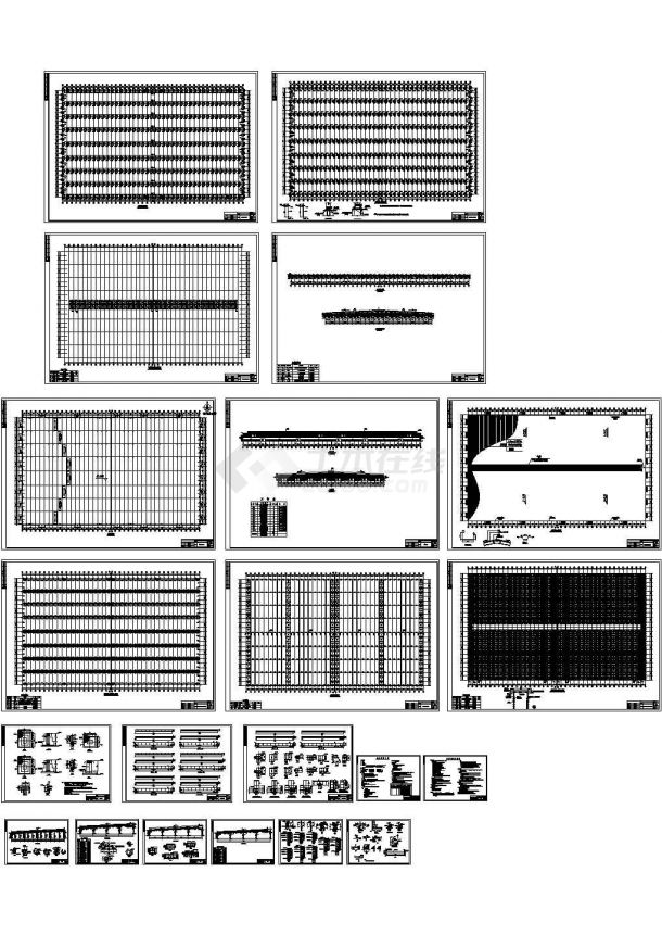 厂房设计_标准轻钢结构厂房设计施工图（CAD，17张图纸）-图一