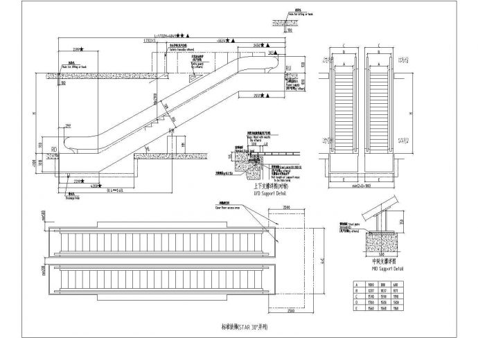 某别墅标准扶梯设计CAD详图_图1